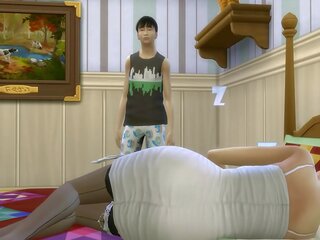 Jepang son fucks jepang mom immediately after after sharing the same bed