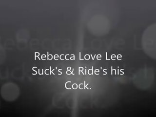 रेबेका प्यार ली sucks & rides उसके कॉक.